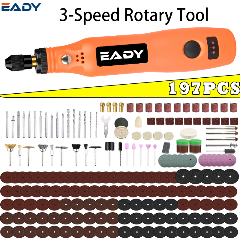 Woodworking Company - Kit d'outils rotatifs sans fil USB