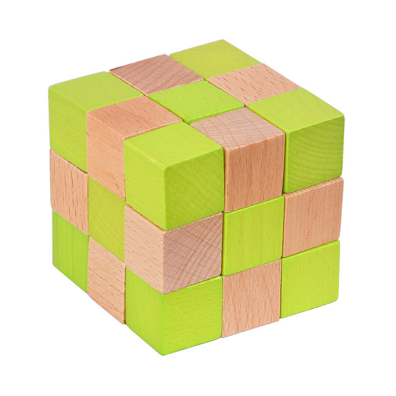 Woodworking Hobby - Cube serpent en bois Puzzle IQ