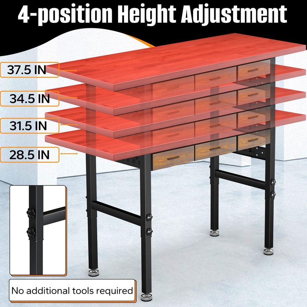 Banc de travail réglable en ha - Workbench Woodworking avis et prix